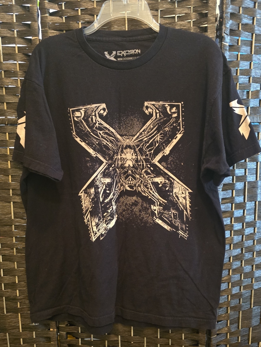 Excision 2018 Tour Men’s Black Skull T-Shirt, XL